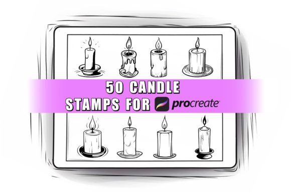 50 Candle Procreate Stamps Brushes: A Creative Tool with Considerations
