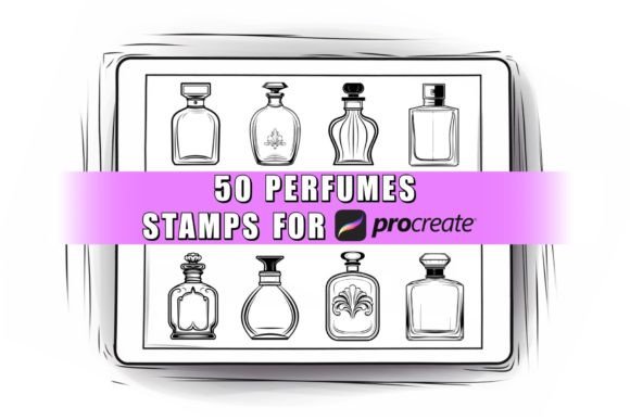 50 Perfumes Procreate Stamps Brushes: A Creative Tool for Digital Designers