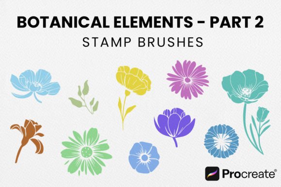Botanical Elements Stamp Brushes 2: Elevating Design with Organic Elegance