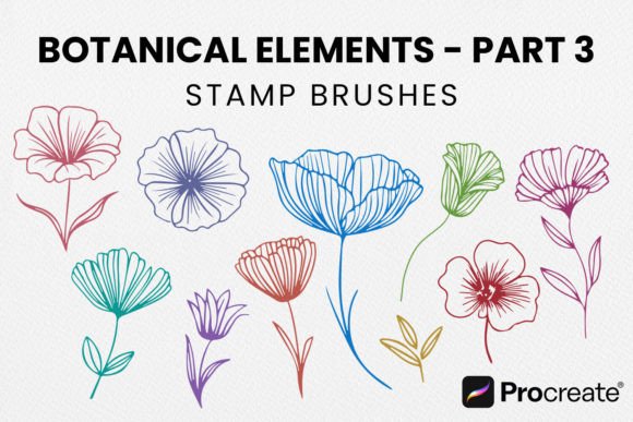 Crafting Elegance with Botanical Elements Stamp Brushes 3