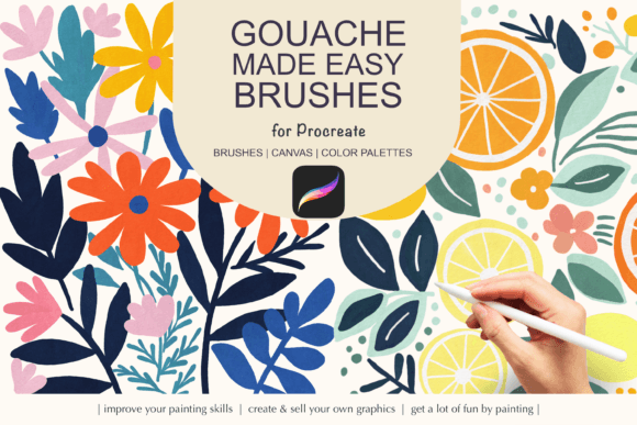 Elevate Your Digital Art with the Gouache Procreate Brushes Kit