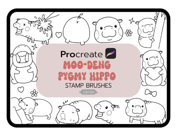 Evaluating Moo-Deng Pygmy Hippo Stamp Brushes for Digital Art