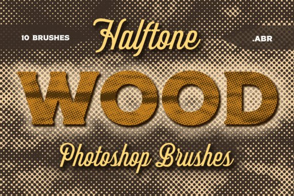 Evaluating the Versatility of 10 Halftone Wood Texture Brushes for Digital Design
