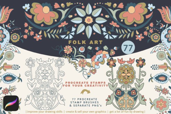 Folk Art Procreate Brushes, Floral Folk: A Practical Guide for Digital Artists
