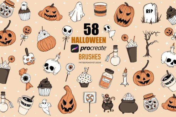 Halloween Procreate Brushes for Custom Art
