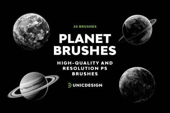 Planet Photoshop Brushes for Celestial Designs