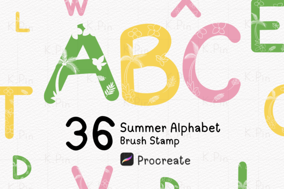 Unlocking Creativity with Procreate Summer Alphabet Brushes, a-Z and the 36 Brush Stamp Set