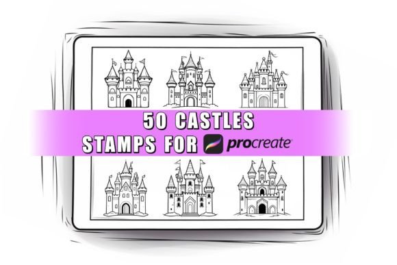 Unlocking Fantasy Worlds with 50 Castle Procreate Stamps Brushes